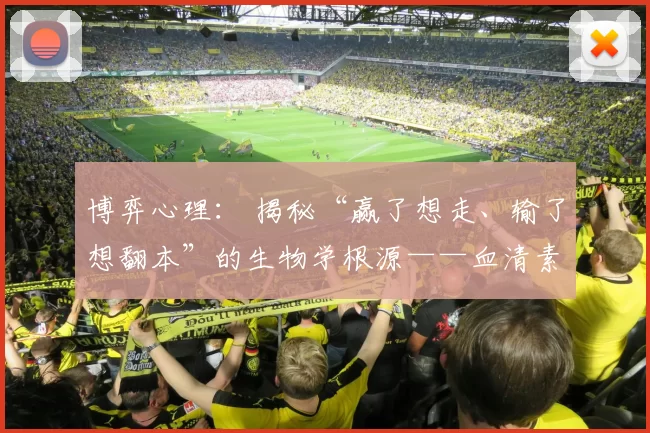 博弈心理： 揭秘“赢了想走、输了想翻本”的生物学根源——血清素与多巴胺的对决。（为何赢了想收手、输了想翻本？血清素与多巴胺的生物学拉锯战）